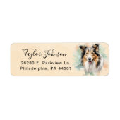 Shetland Sheepdog-honden retouradreslabel Etiket (Voorkant)