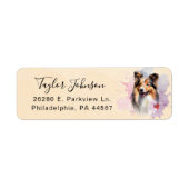 Shetland Sheepdog-honden retouradreslabel Etiket (Voorkant)