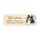 Shetland Sheepdog-honden retouradreslabel Etiket (Voorkant)