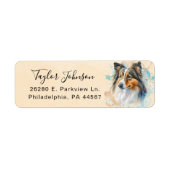 Shetland Sheepdog-honden retouradreslabel Etiket (Voorkant)