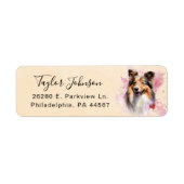 Shetland Sheepdog-honden retouradreslabel Etiket (Voorkant)
