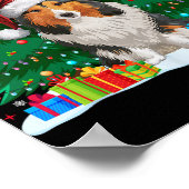 Shetland Sheepdog Hondenliefhebber Santa Hat Ugly Poster (Hoek)