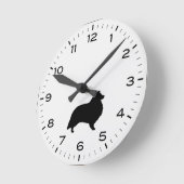 Shetland Sheepdog Hondenras Silhouette Sheltie Ronde Klok (Hoek)