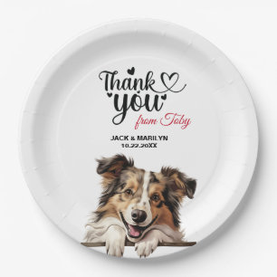 Shetland Sheepdog Huwelijk Bedankt Papieren Bordje