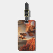 Shetland Sheepdog in herfst laat Herfst inspireren Bagagelabel (Voorkant verticaal)