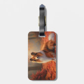 Shetland Sheepdog in herfst laat Herfst inspireren Bagagelabel (Achterkant verticaal)