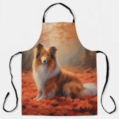 Shetland Sheepdog in herfst laat Herfst inspireren Schort (Voorkant)