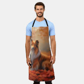 Shetland Sheepdog in herfst laat Herfst inspireren Schort (Gedragen)