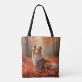 Shetland Sheepdog in herfst laat Herfst inspireren Tote Bag (Achterkant)