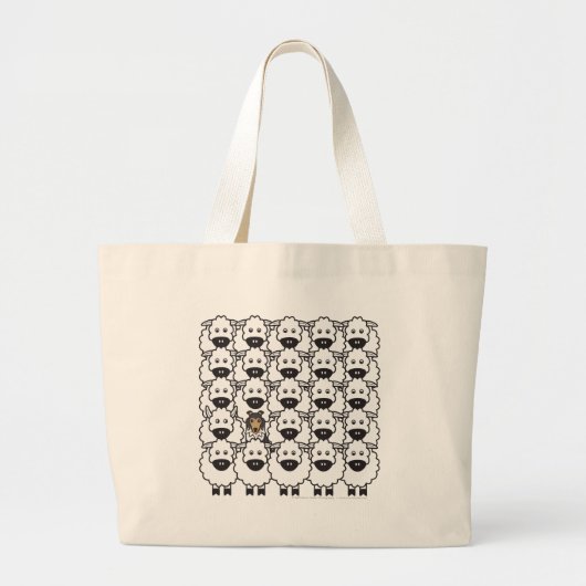 Shetland Sheepdog in the Sheep Grote Tote Bag (Voorkant)