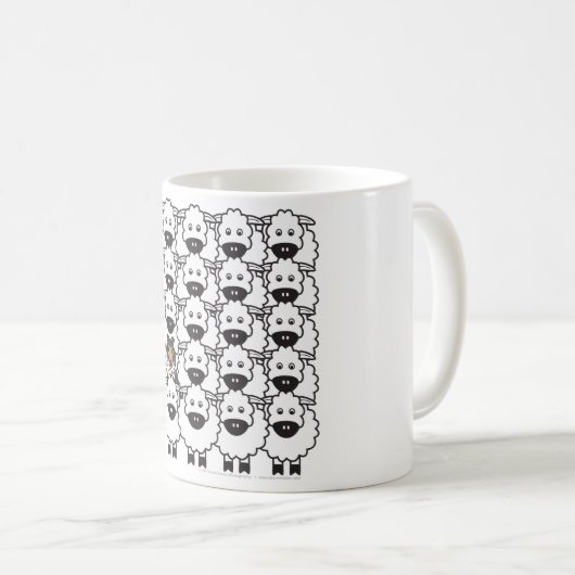Shetland Sheepdog in the Sheep Koffiemok (Voorkant rechts)