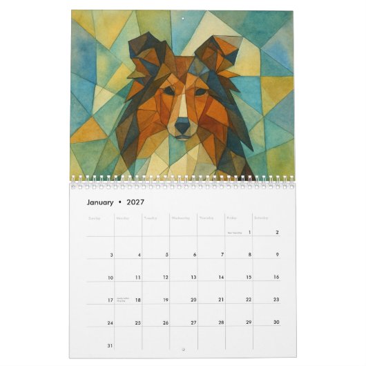 Shetland Sheepdog Kalender (Jan 2027)