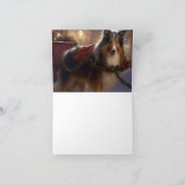 Shetland Sheepdog Kerst Feestelijke Periode Kaart (Binnen)