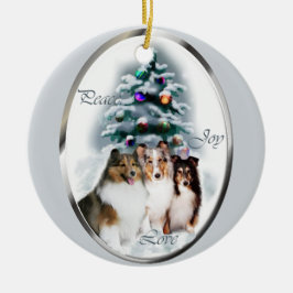 Shetland Sheepdog kerstcadeaus Keramisch Ornament
