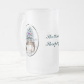 Shetland Sheepdog kerstcadeaus Matglas Bierpul (Voorkant links)