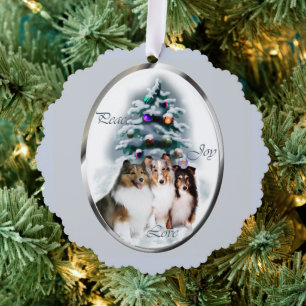 Shetland Sheepdog kerstcadeaus Ornament Kaart