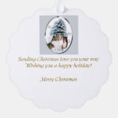 Shetland Sheepdog kerstcadeaus Ornament Kaart (Achterkant)