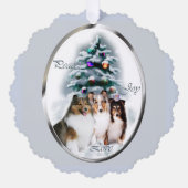 Shetland Sheepdog kerstcadeaus Ornament Kaart (Voorkant)