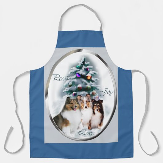 Shetland Sheepdog kerstcadeaus Schort (Voorkant)