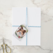 Shetland Sheepdog Kerstkrans feestelijke pup Cadeaulabel (Met Touw)