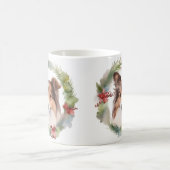 Shetland Sheepdog Kerstkrans feestelijke pup Koffiemok (Center)