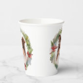 Shetland Sheepdog Kerstkrans feestelijke pup Papieren Bekers (Links)