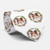 Shetland Sheepdog Kerstkrans feestelijke pup Stropdas (Opgerold)