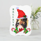 Shetland Sheepdog Kerstmis Feestdagenkaart (Staand voorkant)