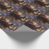 Shetland Sheepdog Kerstmis Feestelijk Seizoen Cadeaupapier (Hoek)