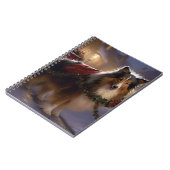 Shetland Sheepdog Kerstmis Feestelijk Seizoen Notitieboek (Linkerzijde)