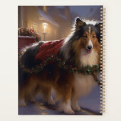 Shetland Sheepdog Kerstmis Feestelijk Seizoen Planner (Achterkant)
