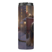 Shetland Sheepdog Kerstmis Feestelijk Seizoen Thermosbeker (Achterkant)