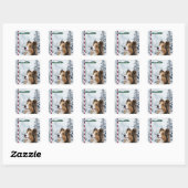 Shetland Sheepdog Kerstmis Vierkante Sticker (Vel)