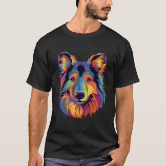 Shetland Sheepdog Kleurrijke Mini Colie Sheltie T-shirt