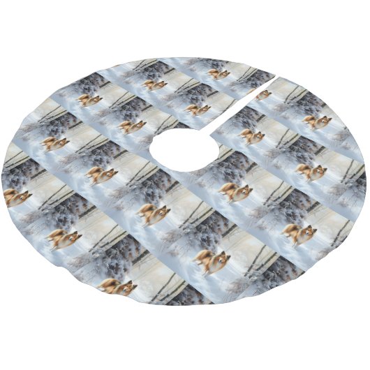 Shetland Sheepdog Laat het sneeuwen Kerstmis Kerstboom Rok (Gekanteld)