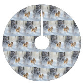 Shetland Sheepdog Laat het sneeuwen Kerstmis Kerstboom Rok (Voorkant)