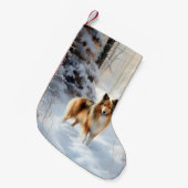 Shetland Sheepdog Laat het sneeuwen Kerstmis Kleine Kerstsok (Voorkant (Hangend))
