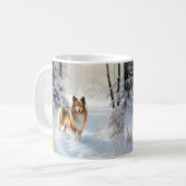 Shetland Sheepdog Laat het sneeuwen Kerstmis Koffiemok (Voorkant links)