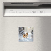 Shetland Sheepdog Laat het sneeuwen Kerstmis Magneet (Insitu (Vaatwasser))