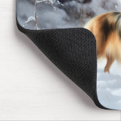 Shetland Sheepdog Laat het sneeuwen Kerstmis Muismat (Hoek)