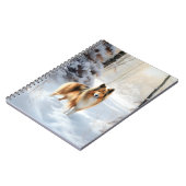 Shetland Sheepdog Laat het sneeuwen Kerstmis Notitieboek (Linkerzijde)