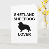 Shetland Sheepdog Liefhebber Kaart (Gele Bloem)