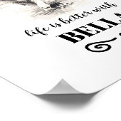 Shetland Sheepdog Life is beter aangepaste hondenn Poster (Hoek)