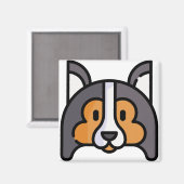 Shetland Sheepdog Magneet (Voorkant / Achterkant)