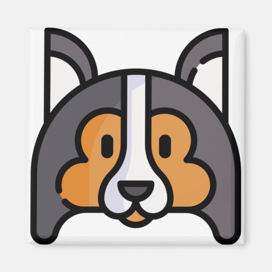 Shetland Sheepdog Magneet (Voorkant)