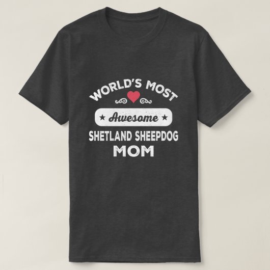 Shetland Sheepdog mama T-shirt (Design voorkant)