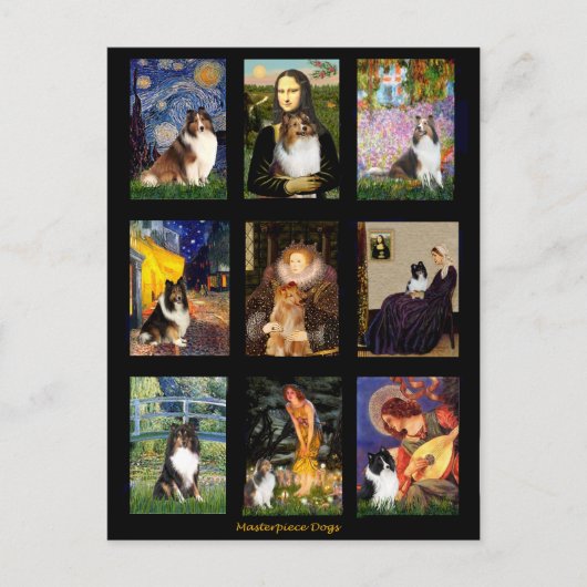 Shetland Sheepdog meesterwerk Composiet Briefkaart (Voorkant)