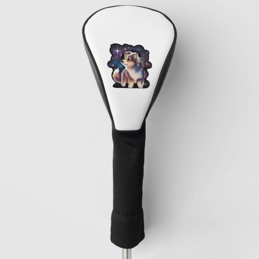 Shetland Sheepdog-melkwegstelsel Golfheadcover (Voorkant)