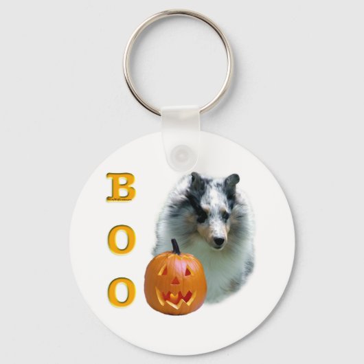 Shetland Sheepdog (merle) Boo Sleutelhanger (Voorkant)