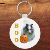 Shetland Sheepdog (merle) Boo Sleutelhanger (Voorkant)